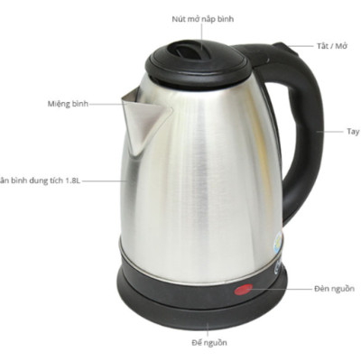 Bình đun siêu tốc inox 1,8L CM8219 - Hàng chính hãng