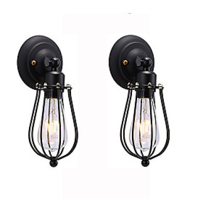  Combo 2 đèn treo tường rọ sắt dáng quả lê TU001 - đèn cao cấp