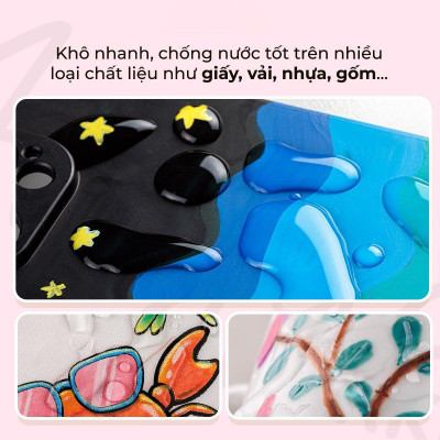 Hộp 36 Bút Lông Màu Acrylic Markers 1 Đầu - Colokit ACM-C005