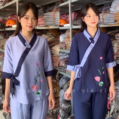 ĐỒ LAM ĐI CHÙA  Xéo Nơ Hoa Sen Tơ