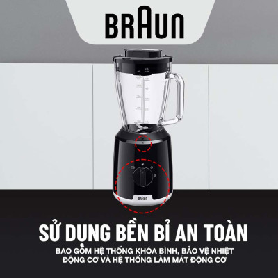 Máy xay sinh tố Braun JB1015BK - Hàng Chính Hãng