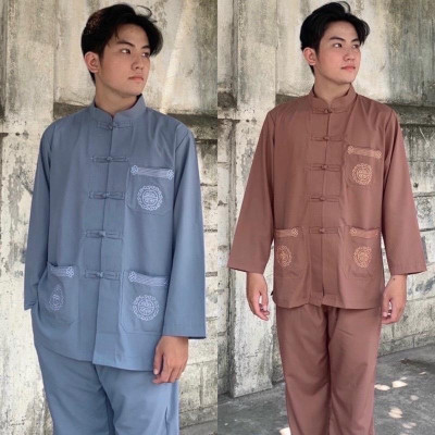 ĐỒ LAM ĐI CHÙA  Lãnh Tựu Nam Thêu 3 Túi Vải Kate & Tici