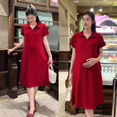 Đầm bầu Polo thun tăm dáng dài trẻ trung, năng động đi làm, đi chơi Nữ  Women