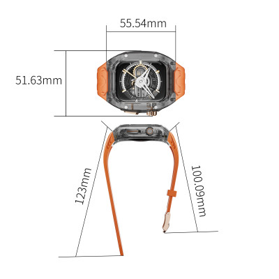 Ốp Case tích hợp dây đeo Lamborghini Style cho Apple Watch Series 4/5/6/SE/7/8/9/SE1,2,3 Size 40mm/41mm & 44mm/45mm - Hàng Chính Hãng