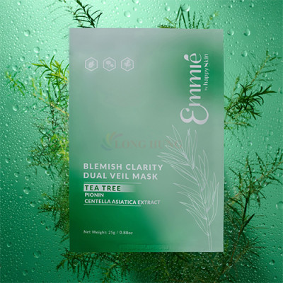 Mặt nạ tràm trà Emmié By Happyskin Tea Tree + Centella Asiatica Extract (5 miếng) - Hàng chính hãng