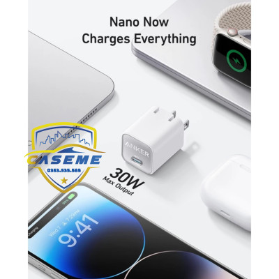 Củ Sạc nhanh An ker 511 Nano 3 30W A2147 USB C PD GaN - Hàng Chính Hãng