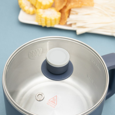 Ca lẩu điện mini Inox 304 đa năng Kalpen dung tích 1.8L kèm xửng hấp - Hàng chính hãng