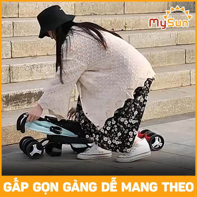 Xe đẩy ngồi du lịch cho em bé 6 tháng 1 2 3 4 tuổi gấp gọn Base MySun