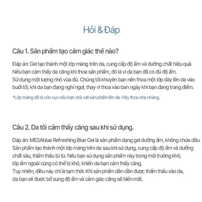 Kem Dưỡng Ẩm MESABLUE REFRESING BLUE GEL 80ml