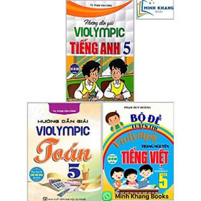 Sách - Combo Hướng Dẫn Giải Violympic Toán+ Tiếng Việt+ Tiếng Anh Lớp 5 (Dùng Chung Cho Các Bộ SGK Hiện Hành) (HA-)