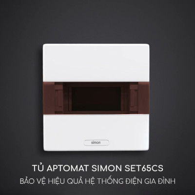 Tủ Điện Âm Tường Cao Cấp 4, 6, 9 Module SIMON - SET65CS