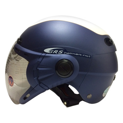 Mũ Bảo Hiểm GRS A102K - Xanh Nhám Line Trắng