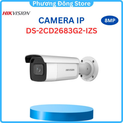 CAMERA IP HIKVISION DS-2CD2683G2-IZS 8MP nhận diện người và xe, hỗ trợ thẻ nhớ và POE ,.-Hàng chính hãng