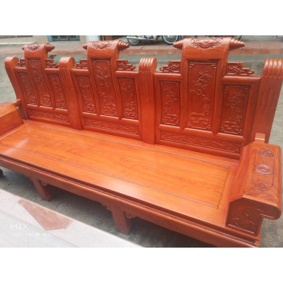 bộ bàn ghế âu á hộp kiểu cuốn thư gỗ hương đá