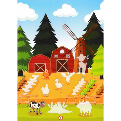 Sách - Bóc Dán Decal Thông Minh Sticker - Nông Trại Hạnh Phúc - Hồng Ân