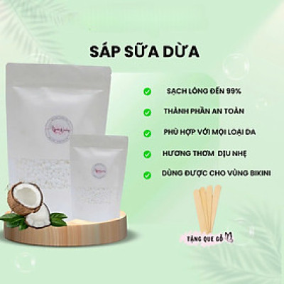 100g Sáp wax lông nóng Sáp tẩy lông nóng dạng hạt TẶNG QUE GỖ