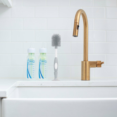 [ AC141 ] Cọ rửa bình sữa cổ thường và cổ rộng, chất liệu silicone - Dr.Brown