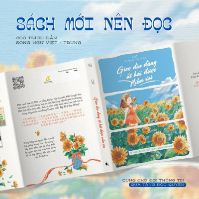 Sách - Gieo Dịu Dàng Ắt Hái Được Niềm Vui - 200 Trích Dẫn Song Ngữ Trung - Việt Có Phiên Âm - AZ Việt Nam