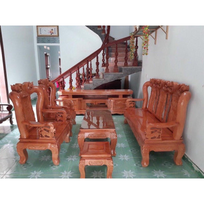Bộ bàn ghế minh quốc đào gỗ xoan