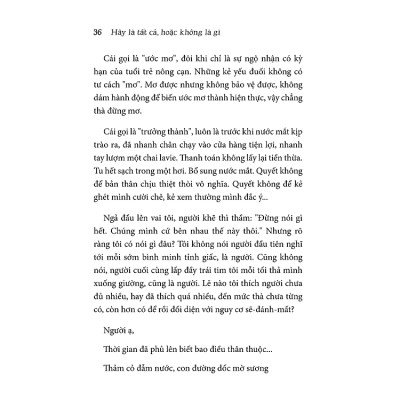 Hãy Là Tất Cả, Hoặc Không Là Gì - | Xu |