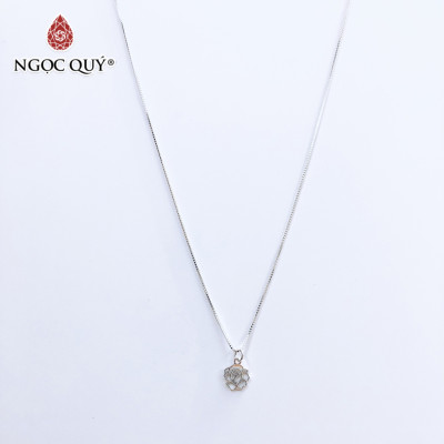 Dây chuyền bạc mặt hoa hồng - Ngọc Quý Gemstones