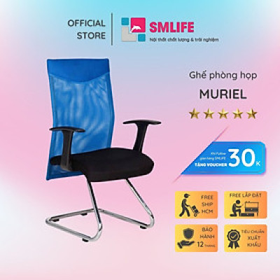 Ghế phòng họp chân quỳ lưng lưới SMLIFE Muriel