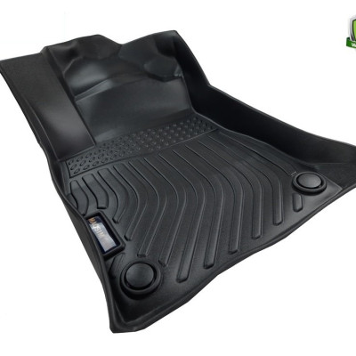 Thảm lót sàn xe ô tô Honda Brio 2018-2020 Nhãn hiệu Macsim chất liệu nhựa TPE cao cấp màu đen