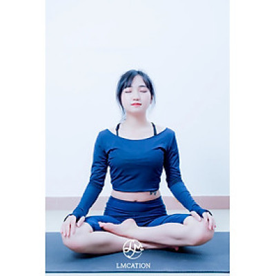 Áo Thể Thao Nữ Đa Năng LMcation Stefan Crop Top - Xanh Đen