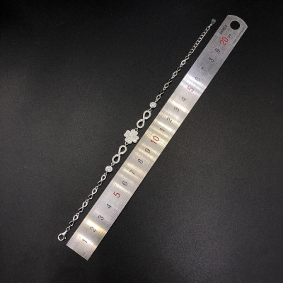 Vòng Tay , Lắc Tay Nữ Bạc 925 Cỏ 4 Lá Đính Đá May Mắn BẠC HIỂU MINH LTU434