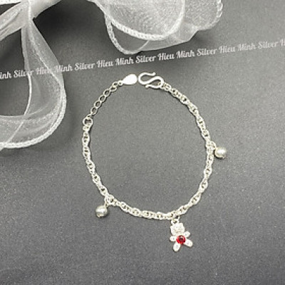 Lắc tay Cho Bé Bạc Ta Nguyên Chất S99 Chính Hãng Bạc Hiểu Minh LTE566