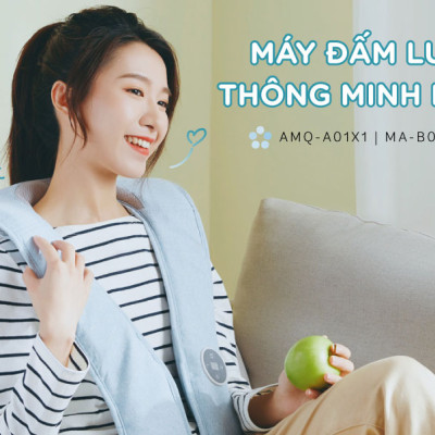 Máy Massage, Máy Đấm Lưng BEAR MA-B01V1 Gồm 4 Kỹ Thuật Đấm Lưng, 16 Cường Độ Massage Như Người Thật - Bảo Hành 18 Tháng - Hàng Chính Hãng