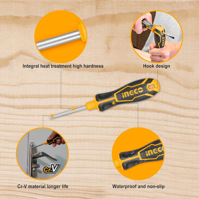 BỘ ĐẦU TUỐC NƠ VÍT 8 CHI TIẾT INGCO AKISD0901 - HÀNG CHÍNH HÃNG