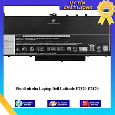 Pin dùng cho Laptop Dell Latitude E7270 E7470 - Hàng Nhập Khẩu New Seal