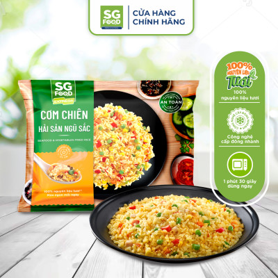 Combo 5 Gói Cơm Chiên Đủ Vị (Dương Châu, Hải Sản, Cá Mặn Gà Xé, Kim Chi, Gạo Lứt Chay) 200g