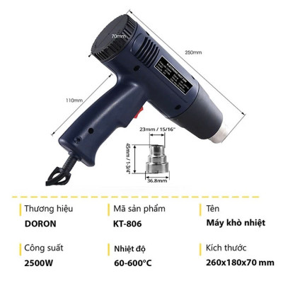 Máy Khò Nhiệt Đa Năng – Dán Decal, Màng Co Đóng Gói, Mẫu Mới Chất Lượng Cao