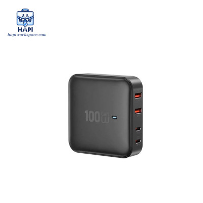 Trạm sạc hàng chính hãng WiWU Warrior 100W Wi-G013: Thiết kế Mag Pro, nhiều cổng sạc 2C2A, sạc nhanh đa thiết bị