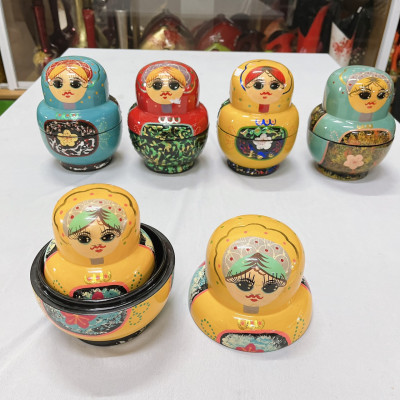 Bộ 3 Búp bê Nga sơn mài cao cấp Thanh Bình Lê quà tặng ý nghĩa, trang trí bàn, kệ, tủ, nhà cửa, văn phòng, đựng trang sức