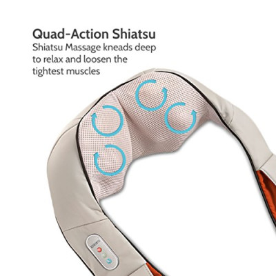 Đai massage vai cổ gáy Shiatsu chuyên nghiệp kèm nhiệt HoMedics NMS-620H Hàng Chính Hãng