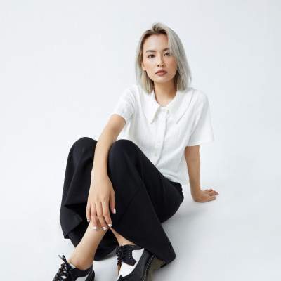 DOTTIE - Set áo kiểu kèm bra nữ - Trắng - T0471