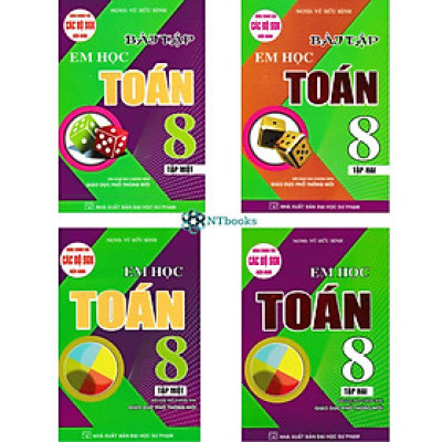 Bộ 4 cuốn Sách Em Học Toán Lớp 8 + Bài Tập Em Học Toán Lớp 8 (Dùng Chung Cho Các Bộ SGK Hiện Hành)