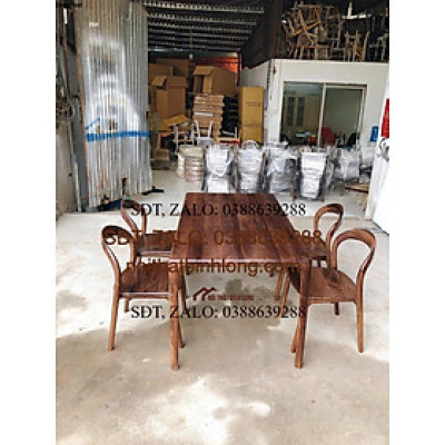 Bộ bàn ăn gỗ óc chó nhập khẩu