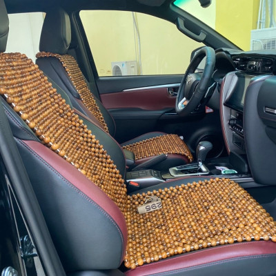 Đệm Lót Đàn Ghế Xe Ô Tô Hạt Gỗ Bách Xanh ( hình thật )