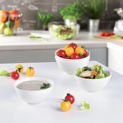 Bộ 6 bát tô thủy tinh Luminarc Diwali Precious 18cm Q1657*6, dùng lò vi sóng, máy rửa bát