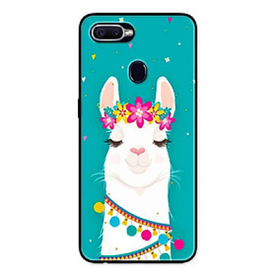 Ốp Lưng in cho Oppo F9 Mẫu Cừu Nền Hoa - Hàng Chính Hãng