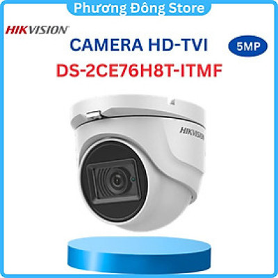 Camera HDTVI Starlight 5MP HIKVISION DS-2CE76H8T-ITMF, Độ phân giải 5MP, Hồng ngoại 30m, CHỐNG NGƯỢC SÁNG - Hàng chính hãng