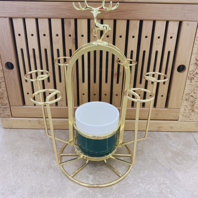 GIÁ ÚP CỐC KIM LOẠI KÈM GIỎ SỨ CAMELIA ĐỂ THÌA DĨA - ANTH454