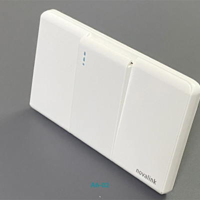 Mặt công tắc đèn 1 chiều kèm ổ điện 3 chấu cắm đa năng âm tường A6-16 Novalink chính hãng