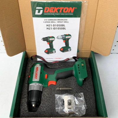 MÁY KHOAN VÍT DÙNG PIN 21V 50Nm SỬ DỤNG CHÂN PIN PHỔ THÔNG DEKTON M21-D1050BL - HÀNG CHÍNH HÃNG