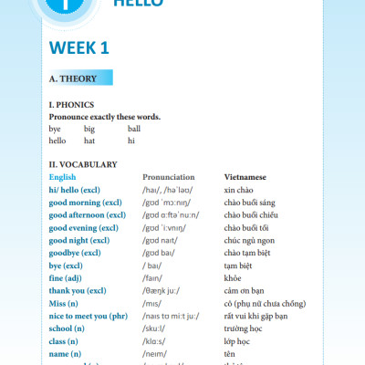 BÀI TẬP CUỐI TUẦN TIẾNG ANH LỚP 3 - TẬP 1 (CÓ ĐÁP ÁN)_MT