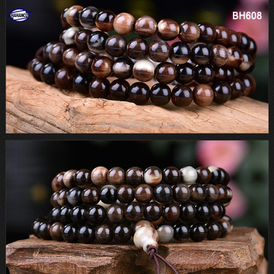 Chuỗi vòng tay/cổ 2 trong 1 với 108 hạt/8mm bằng sừng Trâu và Sừng bò Châu Phi (Đủ màu) BH608 - phong thủy - Tĩnh Tâm 